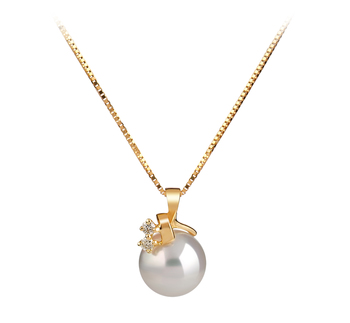 Colgante de perlas Perla Akoya Japonesa de calidad AAA de 7 a 8mm en color Blanco