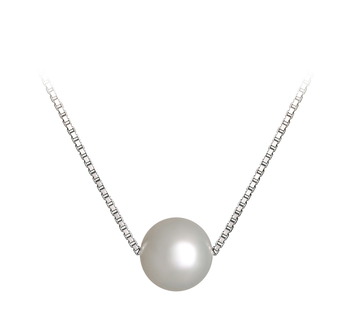 Colgante de perlas Perla de Agua Dulce de calidad AA de 8 a 9mm en color Blanco