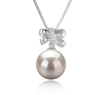Colgante de perlas Perla de Agua Dulce de calidad AAAA de 10 a 11mm en color Blanco