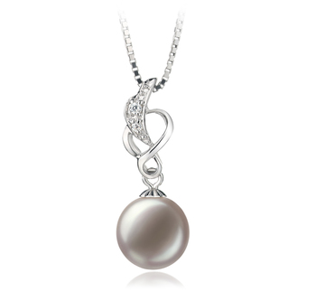 Colgante de perlas Perla de Agua Dulce de calidad AA de 9 a 10mm en color Blanco