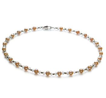 Collar de perlas Perla de Agua Dulce de calidad A de 6 a 7mm en color Rosa
