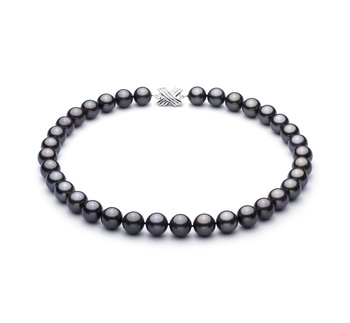 Collar de perlas Perla Tahití de calidad AAA de 11.1 a 11.9mm en color Negro