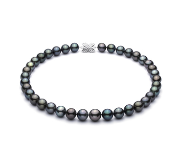 Collar de perlas Perla Tahití de calidad AA+ de 11.1 a 14.6mm en color Multicolor