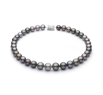 Collar de perlas Perla Tahití de calidad AAA de 11 a 14.6mm en color Multicolor