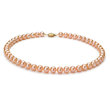 Collar de perlas Perla de Agua Dulce de calidad AAAA de 7 a 8mm en color Rosa