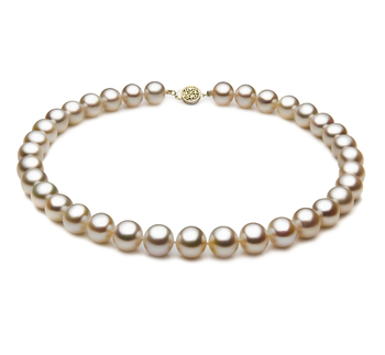Collar de perlas Perla de Agua Dulce de calidad AAA de 10.5 a 11.5mm en color Blanco