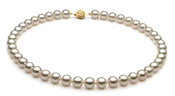 Collar de perlas Perla Akoya Japonesa de calidad AAA de 8 a 8.5mm en color Blanco