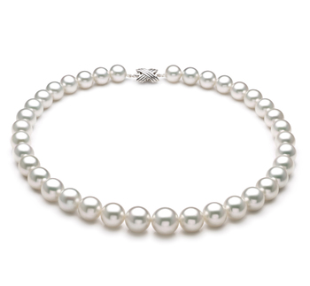 Collar de perlas Mar del Sur de calidad AAA+ de 11 a 14mm en color Blanco