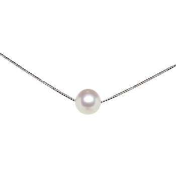 Colgante de perlas Perla de Agua Dulce de calidad AAAA de 10.5 a 11mm en color Blanco