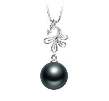 Colgante de perlas Perla Tahití de calidad AAA de 10 a 11mm en color Negro