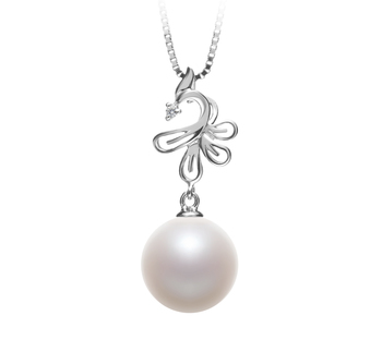 Colgante de perlas Perla de Agua Dulce de calidad AAAA de 10 a 11mm en color Blanco