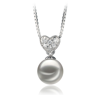 Colgante de perlas Perla Akoya Japonesa de calidad AA de 7 a 8mm en color Blanco