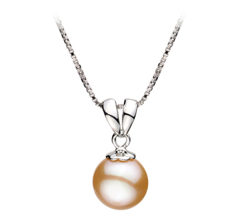 Colgante de perlas Perla de Agua Dulce de calidad AA de 9 a 10mm en color Rosa