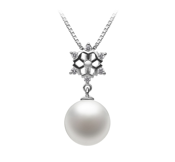 Colgante de perlas Perla de Agua Dulce de calidad AAAA de 10 a 11mm en color Blanco