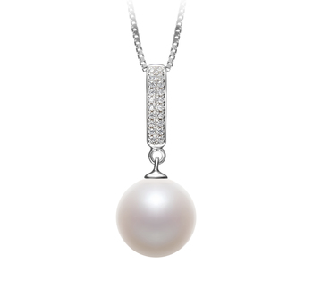 Colgante de perlas Perla de Agua Dulce de calidad AAAA de 10 a 11mm en color Blanco