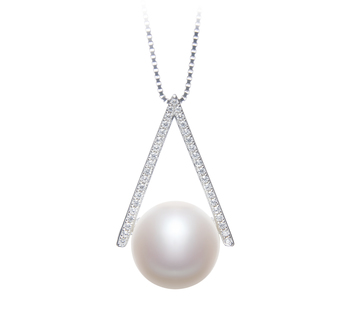 Colgante de perlas Perla de Agua Dulce de calidad AA de 12 a 13mm en color Blanco