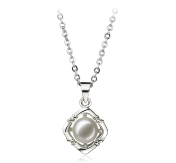 Colgante de perlas Perla de Agua Dulce de calidad AA de 6 a 7mm en color Blanco