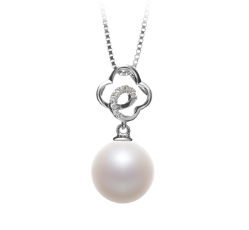 Colgante de perlas Perla de Agua Dulce de calidad AAAA de 10 a 11mm en color Blanco