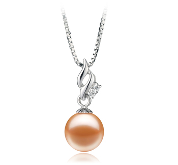 Colgante de perlas Perla de Agua Dulce de calidad AAAA de 7 a 8mm en color Rosa