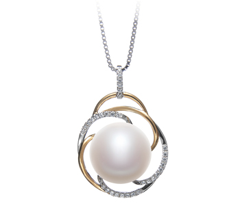 Colgante de perlas Perla de Agua Dulce de calidad AA de 12 a 13mm en color Blanco