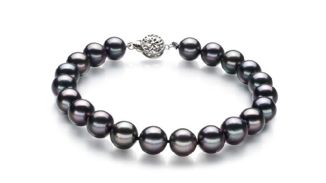 View Pulsera japonesa Akoya negra collection