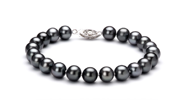 View Pulsera de perlas de agua dulce negras collection