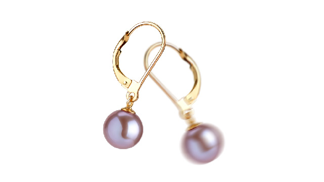 View Pendientes de perlas de lavanda collection