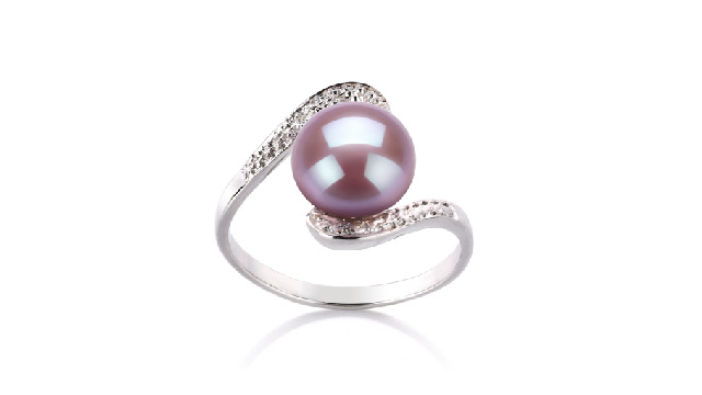 View Anillos de perlas de lavanda collection