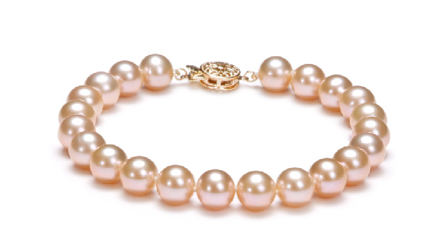 View Pulseras de perlas rosas collection