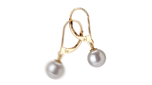 View Pendientes de perlas blancas collection