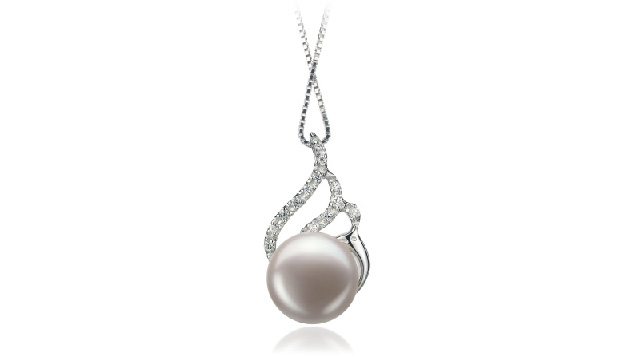 View Colgantes de perlas blancas collection